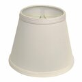 Homeroots 8 in. White Empire Hardback Slanted No Slub Lampshade 469931